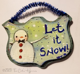 Snowman Sheild ornament
